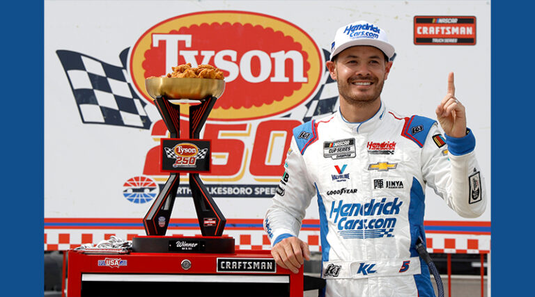 Super sub Kyle Larson dominates NASCAR Truck race at North Wilkesboro