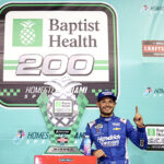 <strong>Kyle Larson starts his bid at a Miami sweep with a thrilling Truck Series victory</strong>