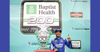 <strong>Kyle Larson starts his bid at a Miami sweep with a thrilling Truck Series victory</strong>