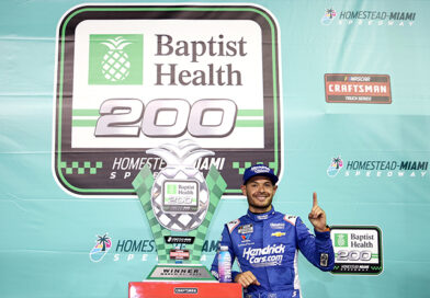 <strong>Kyle Larson starts his bid at a Miami sweep with a thrilling Truck Series victory</strong>